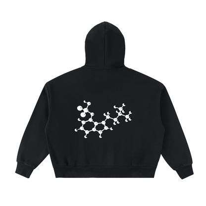 Molecular Full-Zip Boxy Hoodie