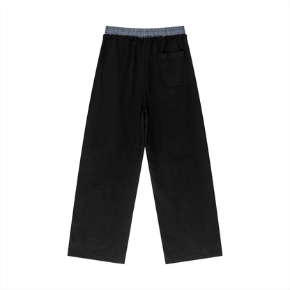 Molecular Plaid Contrast Pants