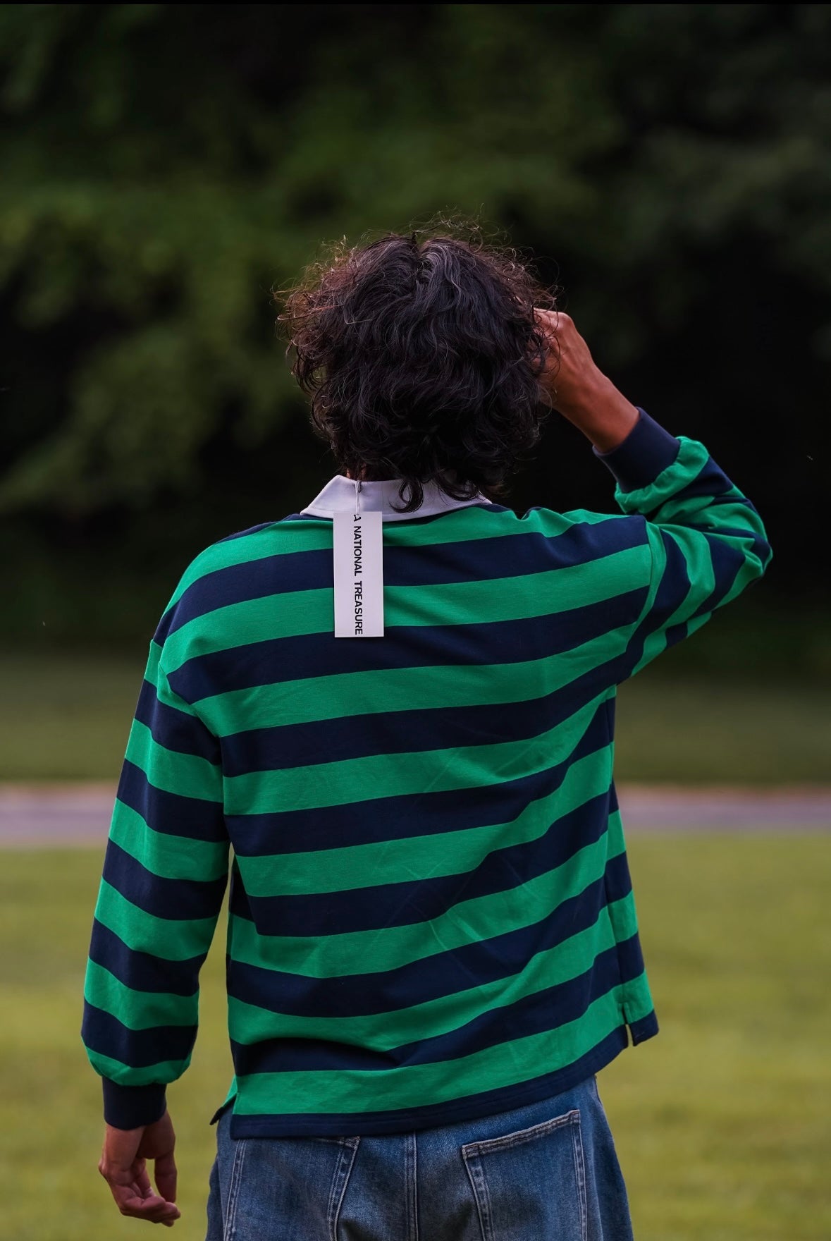 Color Block Stripe Polo Shirt