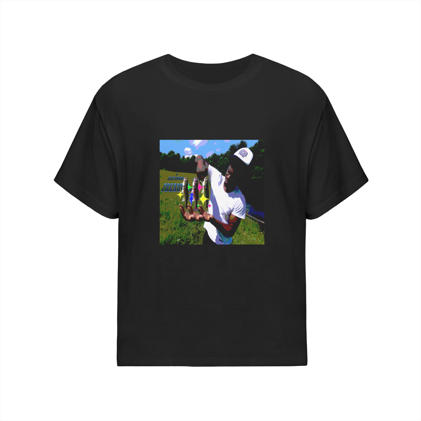 Gone Fishing Oversized Graphic T