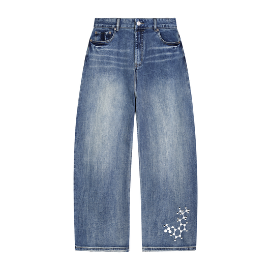 Tri Logo Graphic Baggy Denim