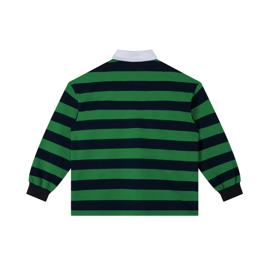 Color Block Stripe Polo Shirt