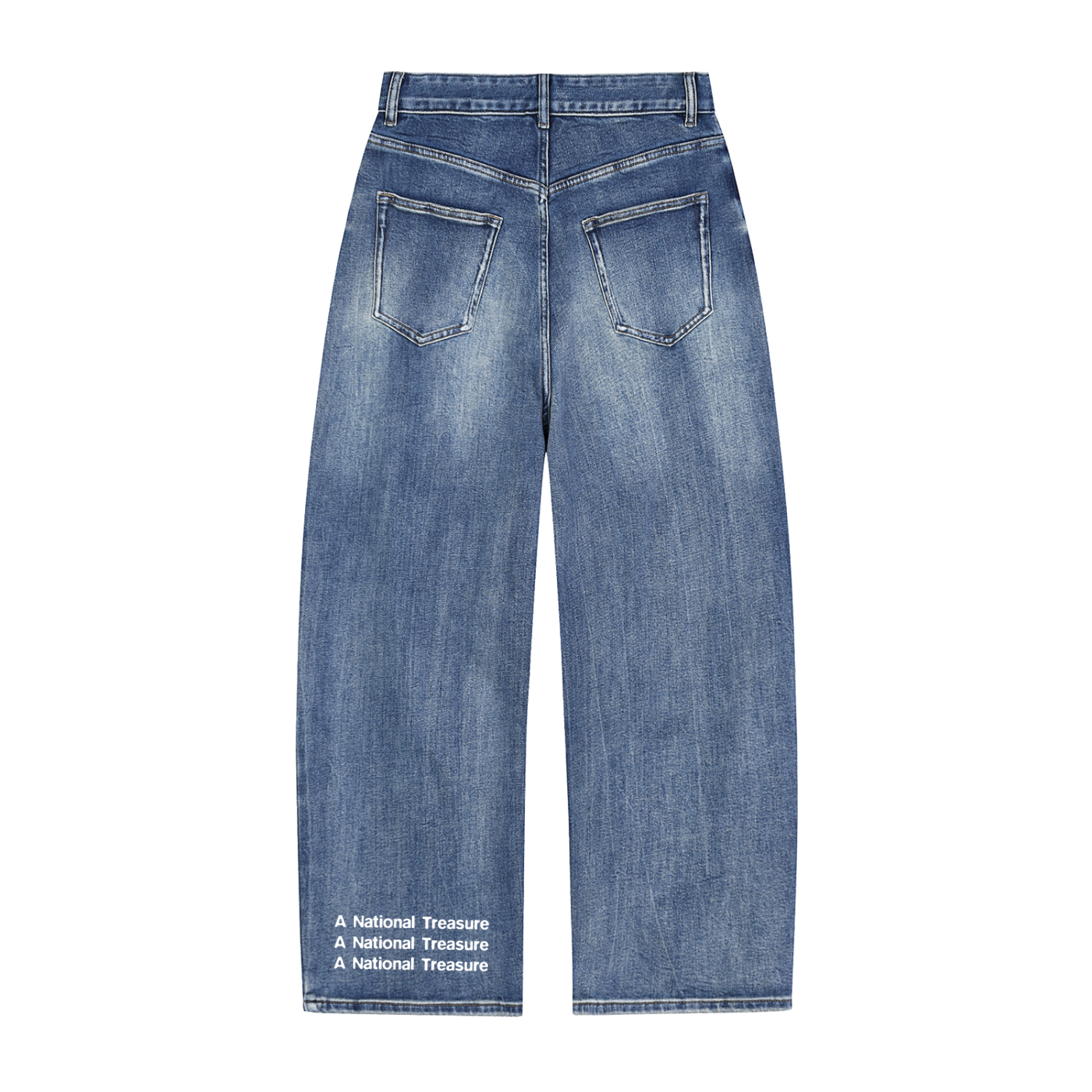 Tri Logo Graphic Baggy Denim
